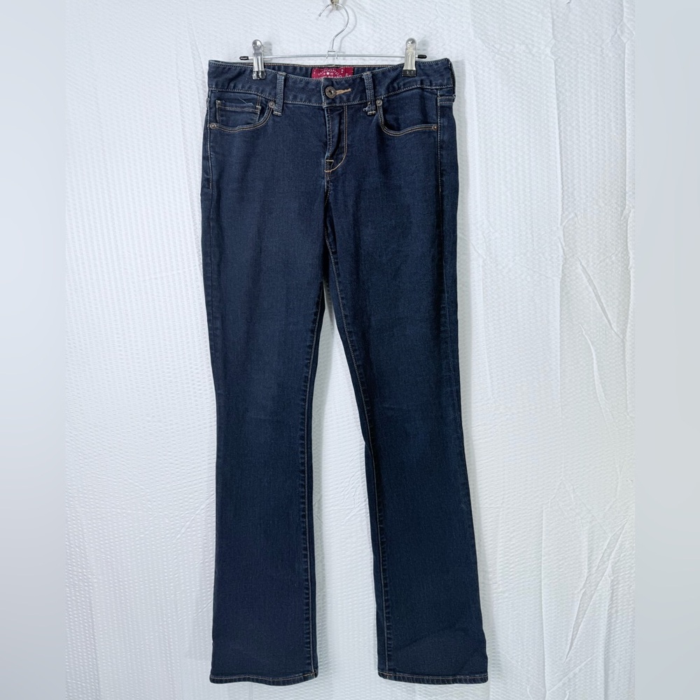 Lucky Brand Jeans Women's 4/27 Blue Leyla Boot Dark Wash Stretch Denim